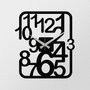 Wallity Enzoclock - S021 Reloj de Pared Decorativo de Metal Negro
